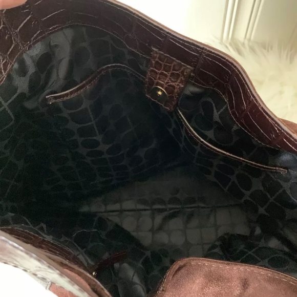 Kate Spade Malva Belmont Leather/Suede Bag Chocolate Brown - Picture 5 of 12